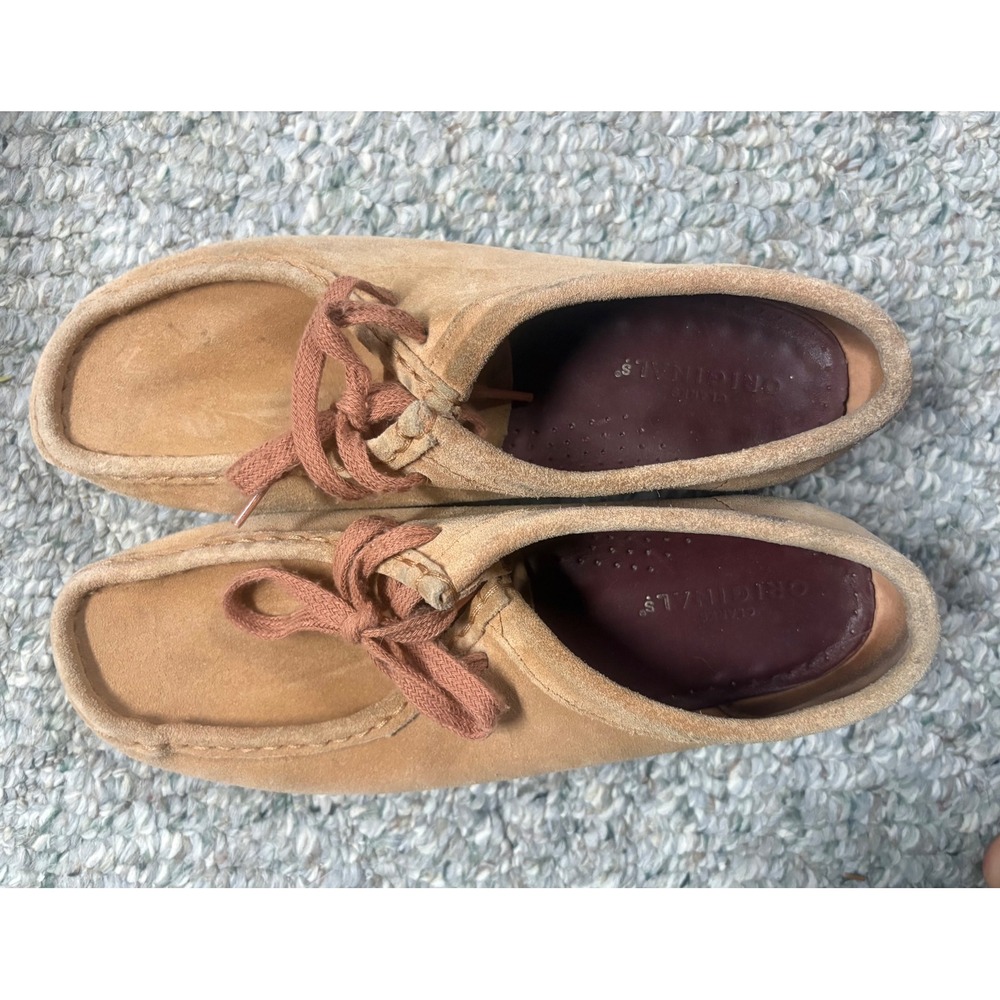 Clarks Originals Wallabee‎ Tan Suede Moccasin Shoes Womens 8.5 26133281
